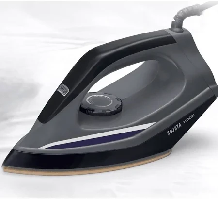 Sujata Airona, 1100 Watts Heavy Weight Steel Dry Iron (Black)